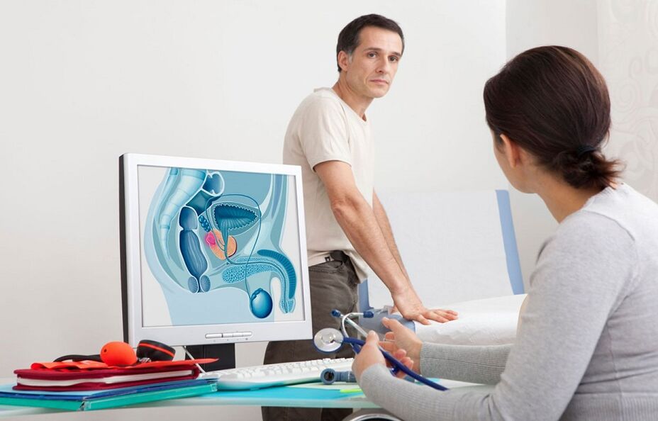 Der Arzt diagnostiziert eine Prostatitis anhand der Anamnese, der instrumentellen Untersuchung und der Tests